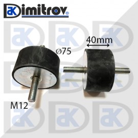 Антивибрационен тампон М12 х Ø 75 х 40 mm